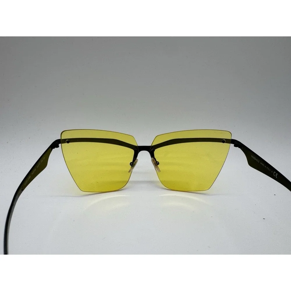 Versace VE2188 142285 Sunglasses - Black Shield‎ Frame - Yellow Mirror Lenses
